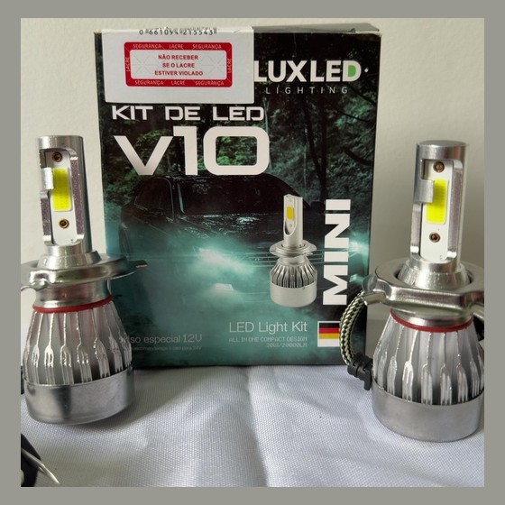 Kit Lâmpada LED Automotiva V10 Mini H4