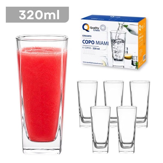 Conjunto Copo Miami 320ml - 6 Copos