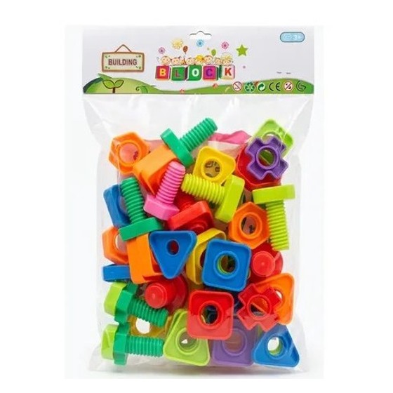 Blocos de Montar Porcas e Parafusos Infantil