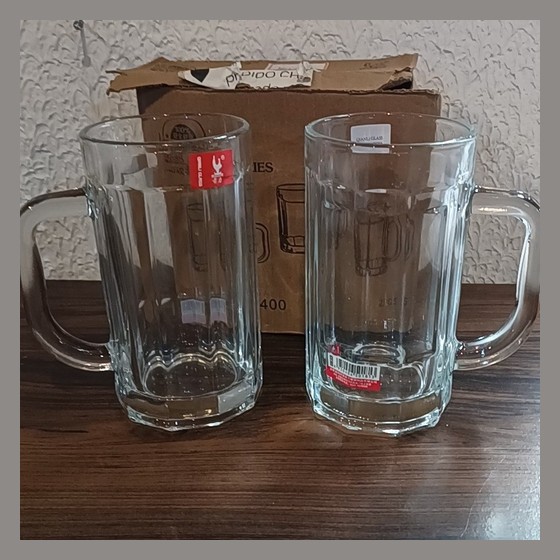 Caneca de Chopp em Vidro 400ml com Alça