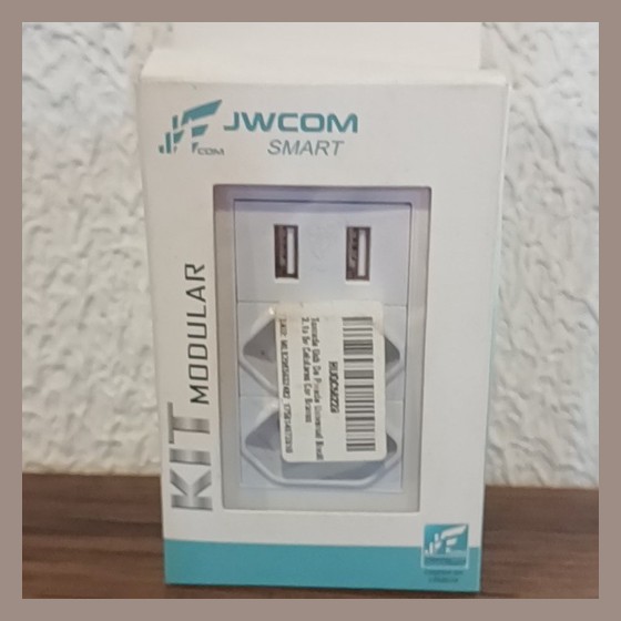 Kit Modular Tomada USB Dupla JWCOM Smart