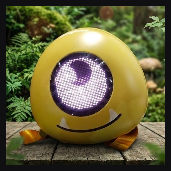 Mochila LED Biosled Loy-Kid Olho de Tela LED Circular (estilo monstro amarelo)