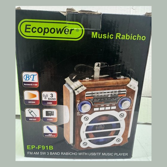 Rádio Portátil Ecopower Music Rabicho