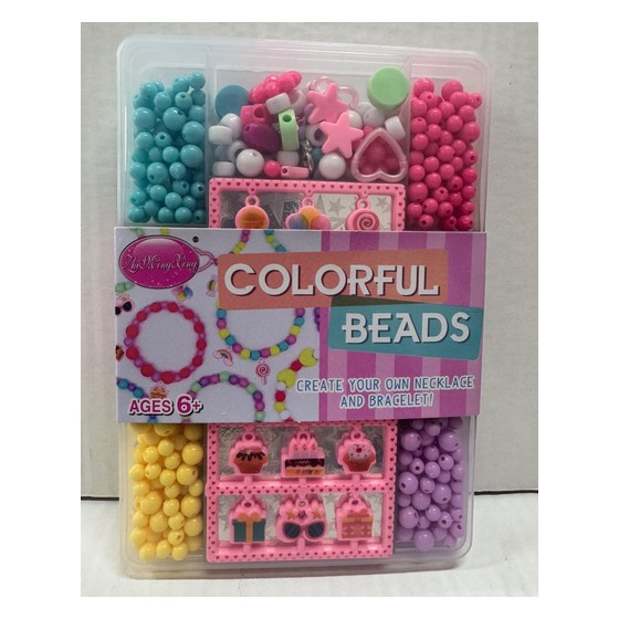 Kit de Miçangas Coloridas para Montar Colar e Pulseira