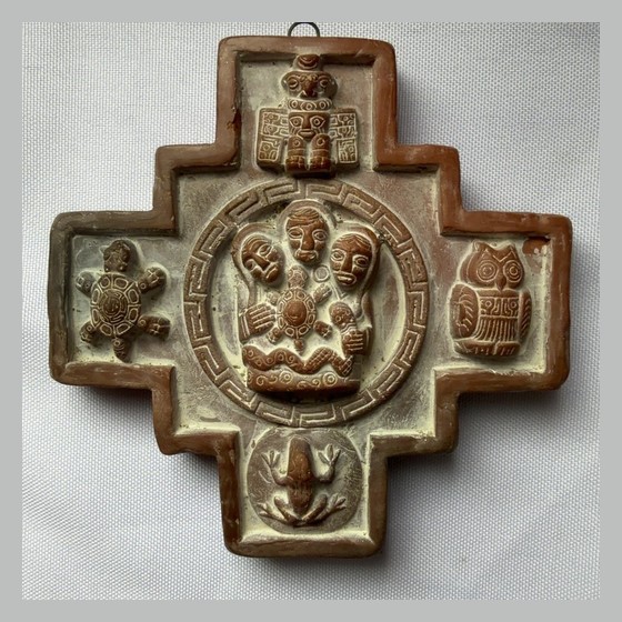 Cruz Andina Chacana de Cerâmica Decorativa