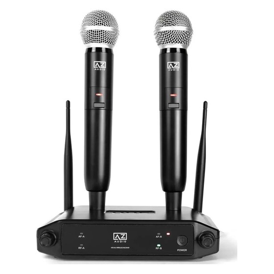 Microfone Sem Fio Duplo AZ Audio Vocale Duo