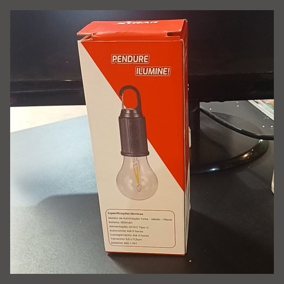 Lâmpada LED Recarregável para Camping