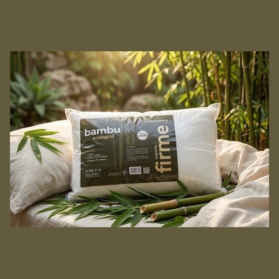 Travesseiro de Bambu Ecológico Suporte Firme (Pillow Small)