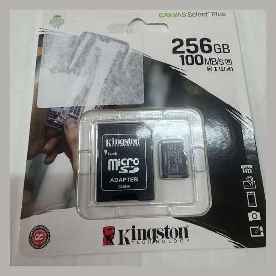 Cartão de Memória microSD Kingston Canvas Select Plus 256GB