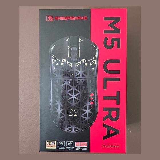 Mouse Gamer Sem Fio Mambasnake M5 Ultra Carbon Fiber 8K