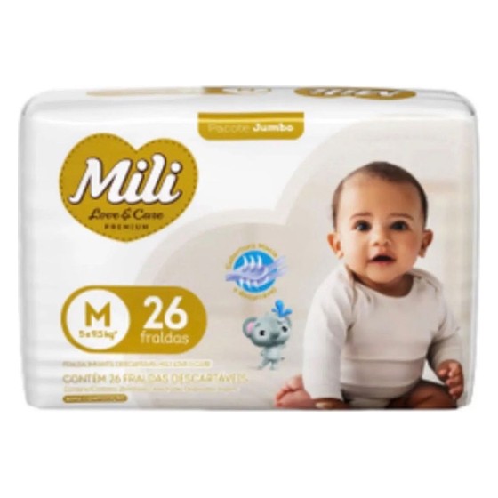 Fralda Mili Love & Care Premium Jumbo M