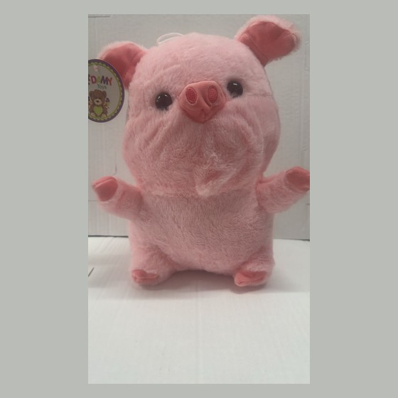 Pelúcia Porquinho Rosa Sentado 25 cm