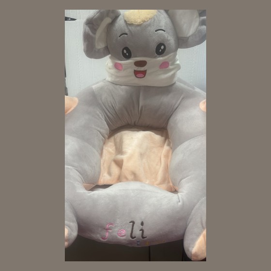 Assento de Bebê Sentar Cadeirinha Apoio Elefante Pelúcia
