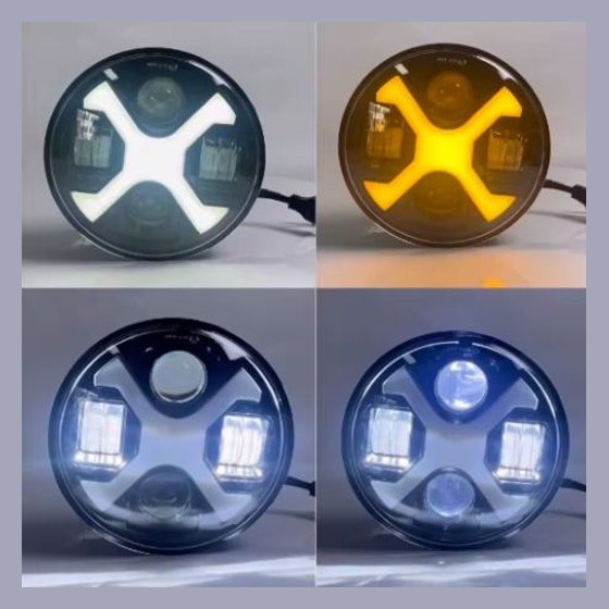 Farol de LED Redondo 7 Polegadas Angel Eyes X Genérico — RB1322