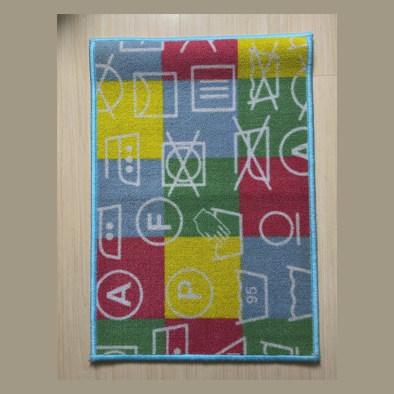 Tapete Decorativo CleanKasa Boucle Símbolos de Lavagem Kapazi — LL72
