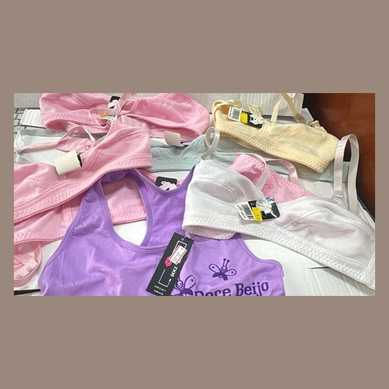 kit 7 Sutiã/Top Infantil Juvenil tamanho sortido Doce Beijo — SS160