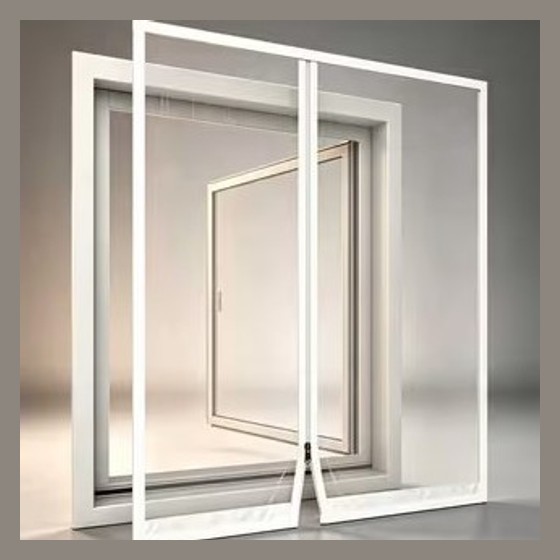 Cortina Tela de Vedação para Janela com Zíper — PVC Transparente 1,5m (2 tiras) Genérico — AS96