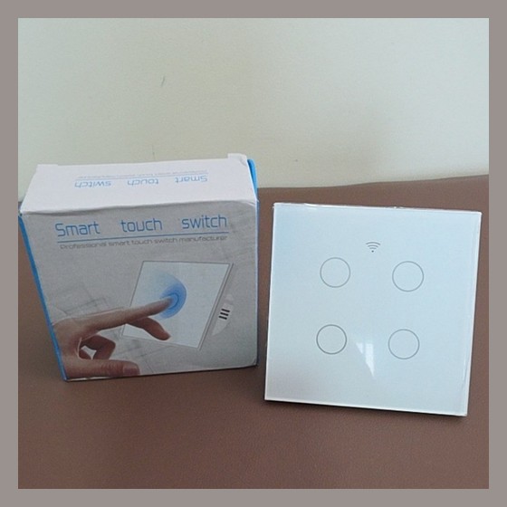 Interruptor Smart Touch Switch 4 Gang WiFi+RF Dianling — RB1334