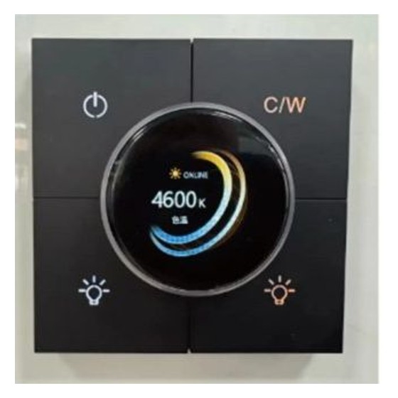 Painel Dimmer RF para LED com Botão Giratório C/W sem marca visível — RB1336