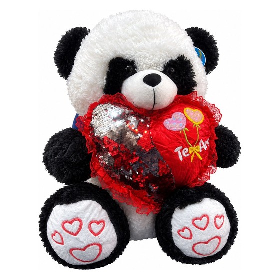 Pelúcia Urso Panda GRANDE 60CM com Coração Te Amo 60cm Soft Toys — SS172