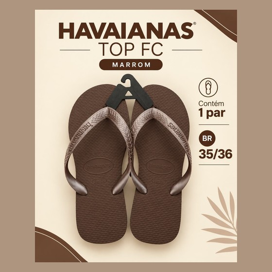 Chinelo Havaianas Top FC Marrom Havaianas — RB1353