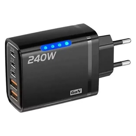 Carregador de Parede GaN 240W (plugue EU) Lingyike (KO-75) — AS112