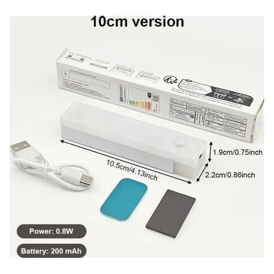 Luminária LED Sensor de Movimento 10cm USB Recarregável genérica (sem marca aparente) — AS135