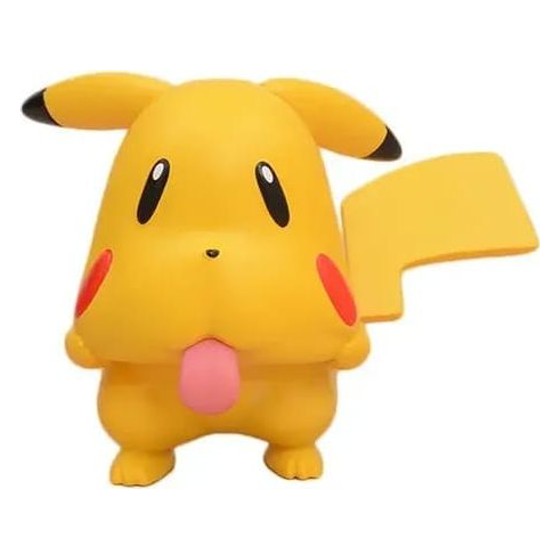 Boneco estilizado Pikachu com língua de fora (brinquedo paródia) Genérico (sem marca oficial Pokémon/Nintendo identificável) — AS150