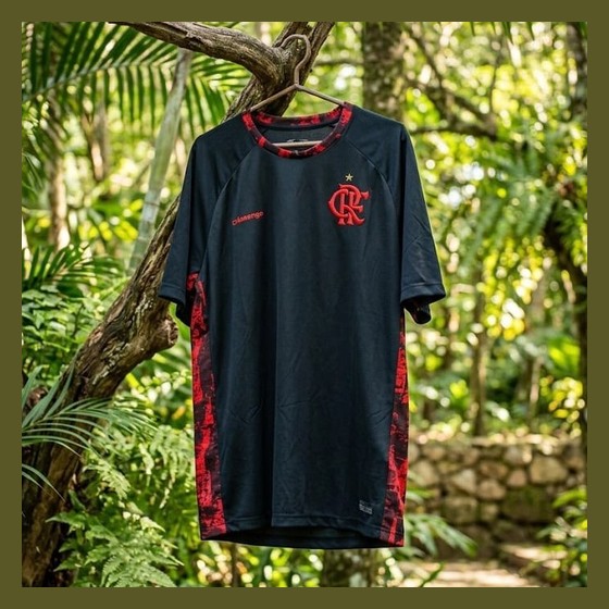 Camisa Flamengo Treino tam gg/ xl Olympikus Preta Olympikus — LT166