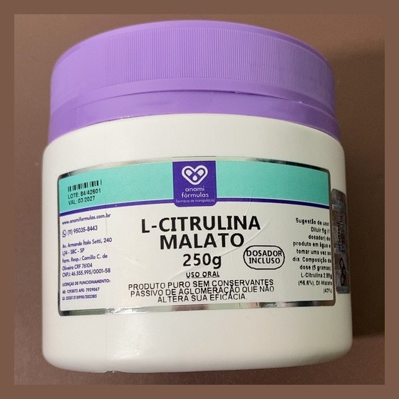 L-Citrulina Malato em Pó 250g Anami Fórmulas — RB1355