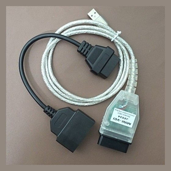 Interface Mini-VCI Toyota TIS Techstream com cabo OBD2 Genérico (sem marca aparente) — RB1371