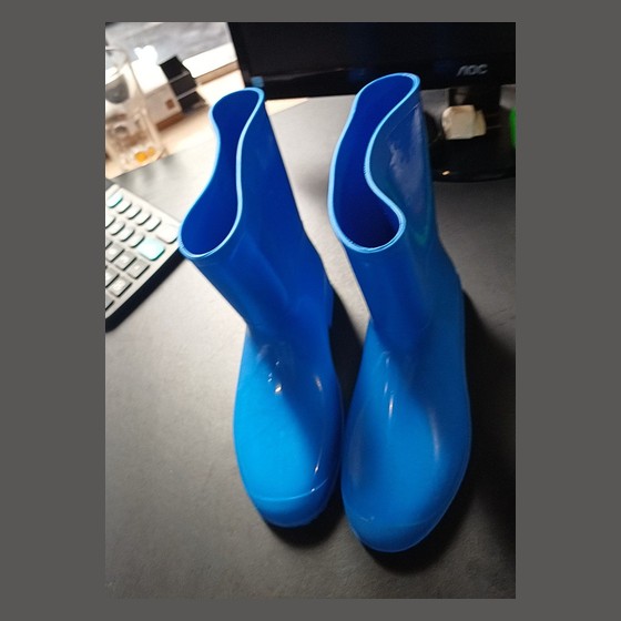 Galocha de Borracha Cano Curto Azul n 32 — LT172