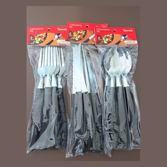 Kit Faqueiro Javick Casa 18 Peças (Garfos, Facas e Colheres) Javick Casa — RB1385