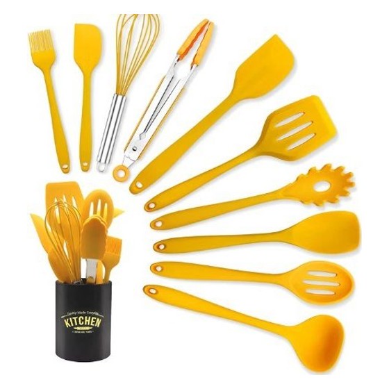 Kit Utensílios de Cozinha em Silicone 11 Peças — AS153