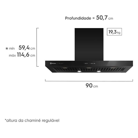 Coifa Electrolux Pro Series 90cm (90CTV) Electrolux — RB1408