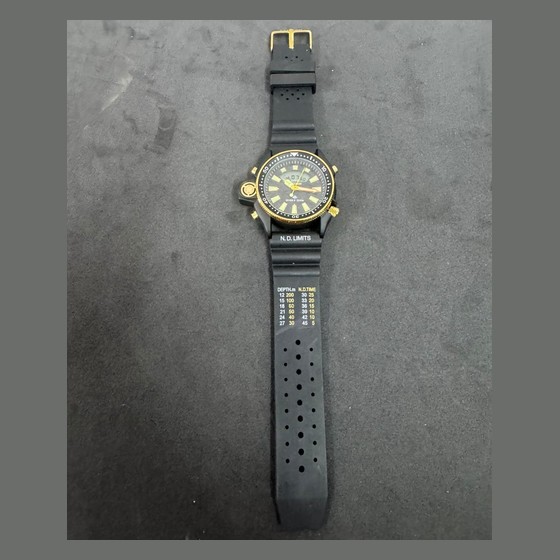 Relógio Masculino Diver Analógico-Digital Preto e Dourado — SS175