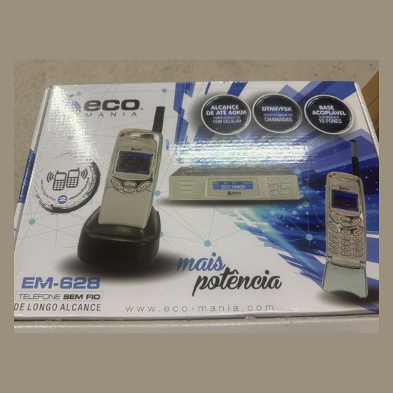 Telefone Sem Fio de Longo Alcance Eco Mania EM-628 Eco Mania — SS183