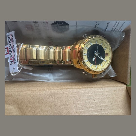 Relógio Naviforce Masculino Dourado Analógico-Digital Naviforce — SS187