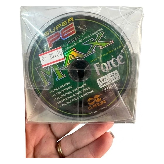 kit com 10 Linha de Pesca Multifilamento Maruri Super PE Max Force 8X 0,40mm 1000m Maruri — SS201