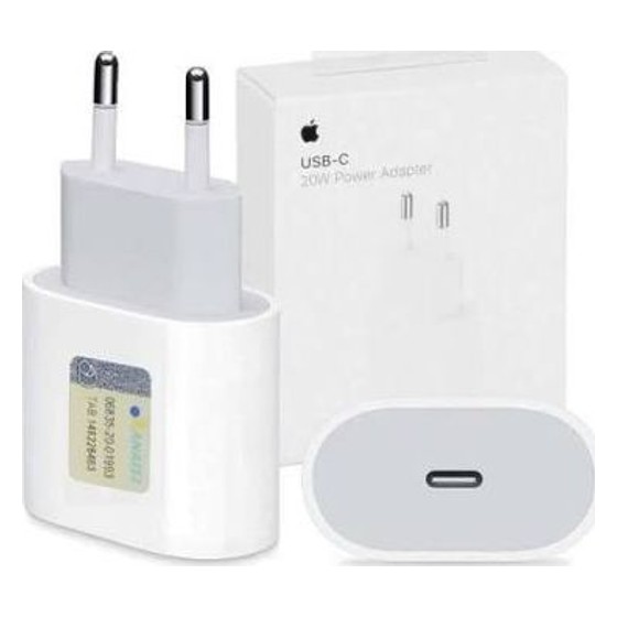 Carregador USB-C 20W original Sem marca legítima identificada (embalagem imita Apple) — SS207