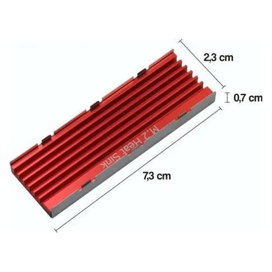 Dissipador de Calor para SSD M.2 NVMe 2280 — AS162