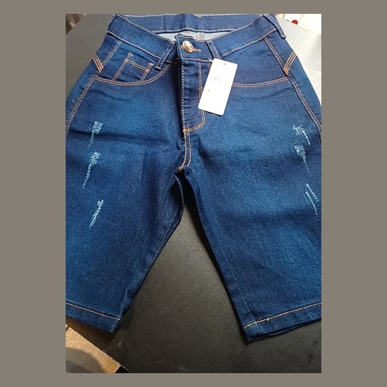 Bermuda Jeans Feminina Cintura Alta Desfiada tamanho 36 Milabelle — LT203