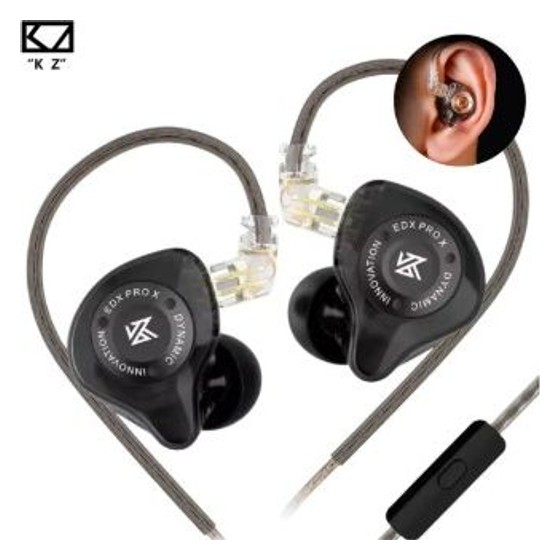 Fone de Ouvido KZ-EDX Pro Preto com Microfone KZ — RB1424