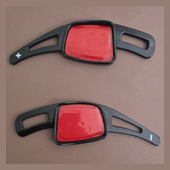 Extensor Paddle Shift Borboleta Vermelho para Volante Audi Genérico — RB1445