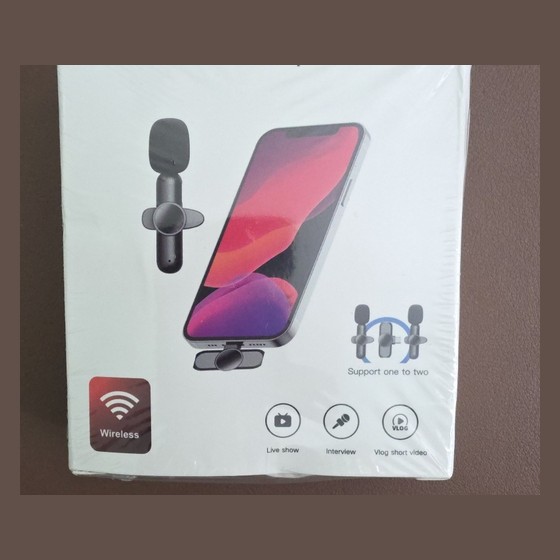 Microfone de Lapela Sem Fio Duplo Wireless — RB1450