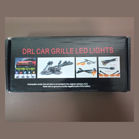 Kit Luz de Grade DRL Universal 4 Peças LED Âmbar Genérico — RB1465