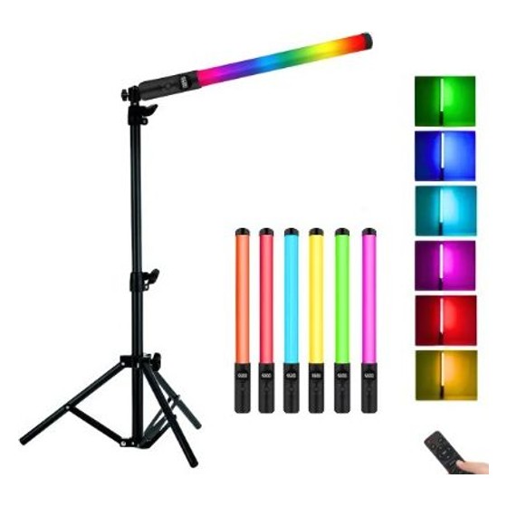 Bastão de LED RGB para Fotografia e Vídeo Com Tripé