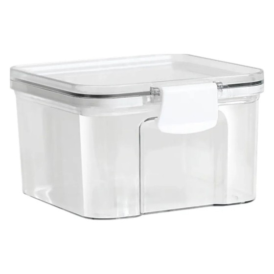 Pote Hermético Quadrado Acrílico com Trava Pequeno 460ml não identificada — RB1473