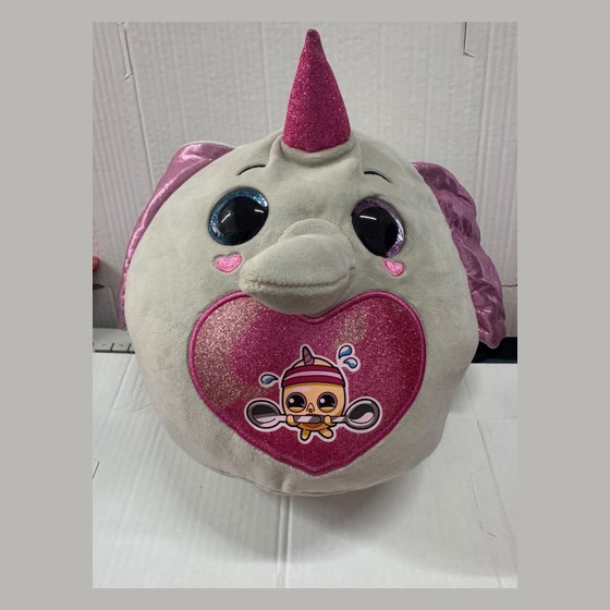 Almofada de Pelúcia Unicórnio Glitter  20cm (estilo Poopsie) Sem marca visível (estampa licenciada Poopsie) — SS211