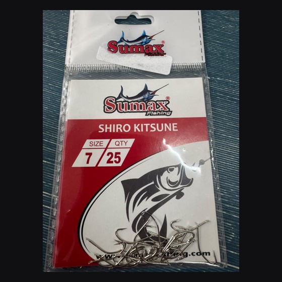 Anzol Sumax Shiro Kitsune N°7 (25 unidades) Sumax Fishing — SS233
